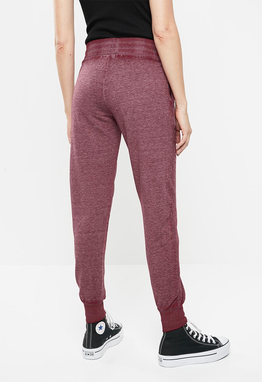 GUESS - Active burnout pants - burgundy