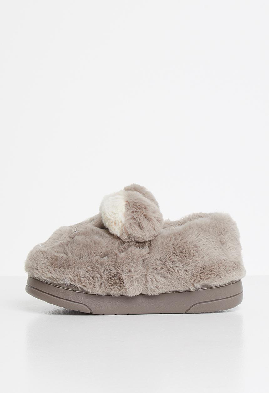 Pop Candy - Bear slipper - grey