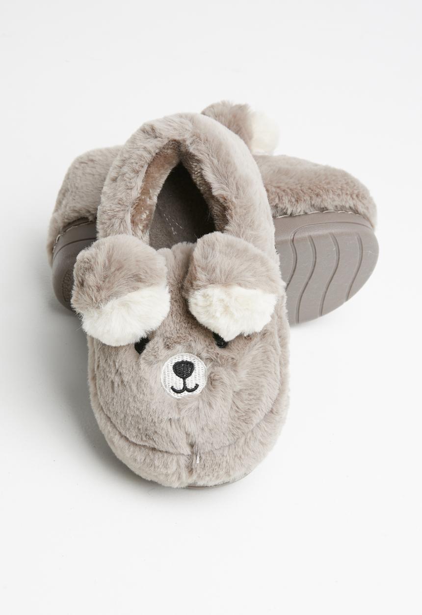 Pop Candy - Bear slipper - grey