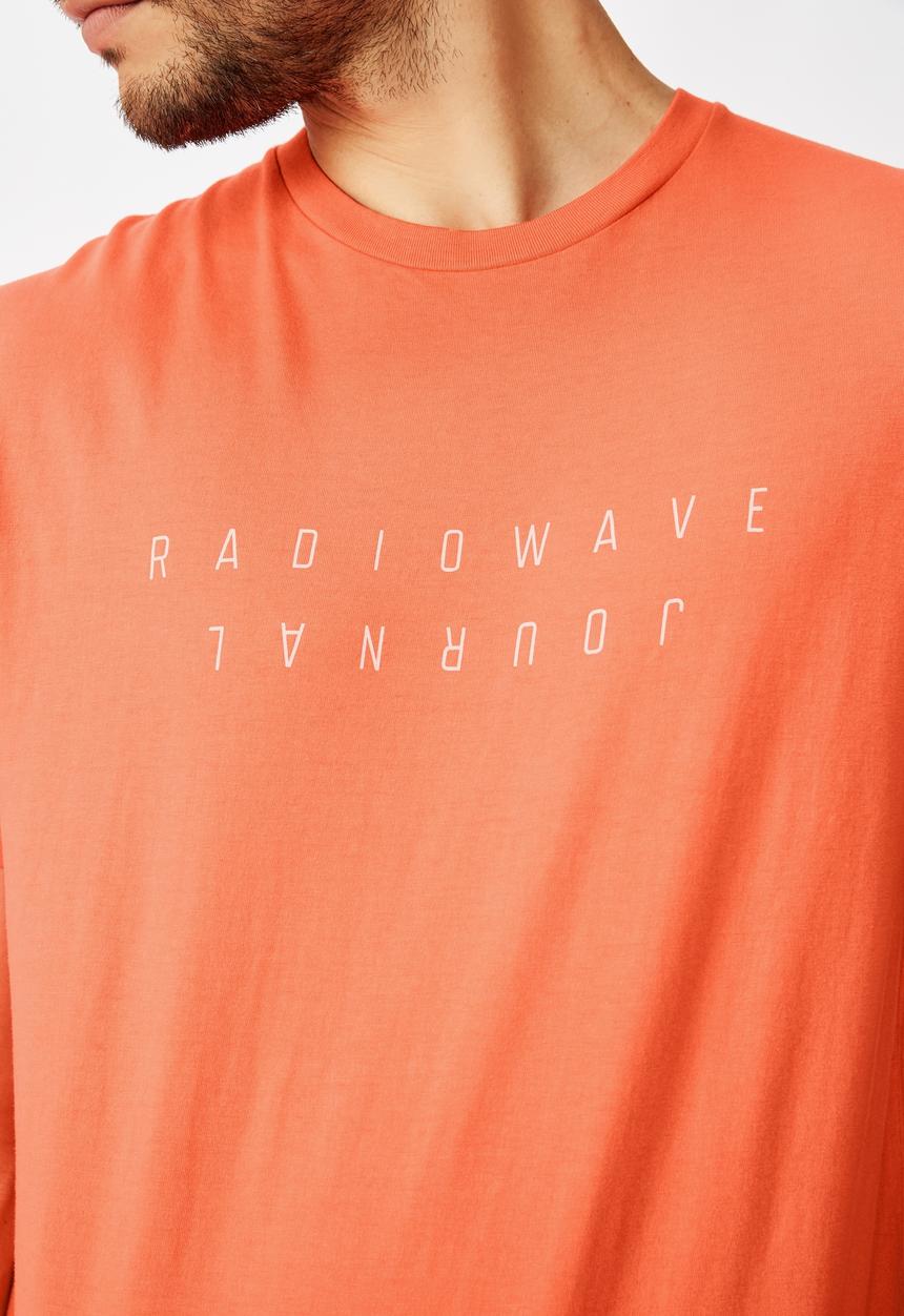 Cotton On - Tbar text short sleeve tee - orange
