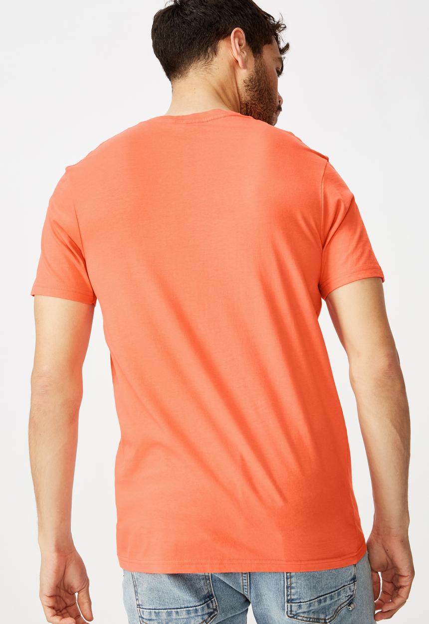 Cotton On - Tbar text short sleeve tee - orange