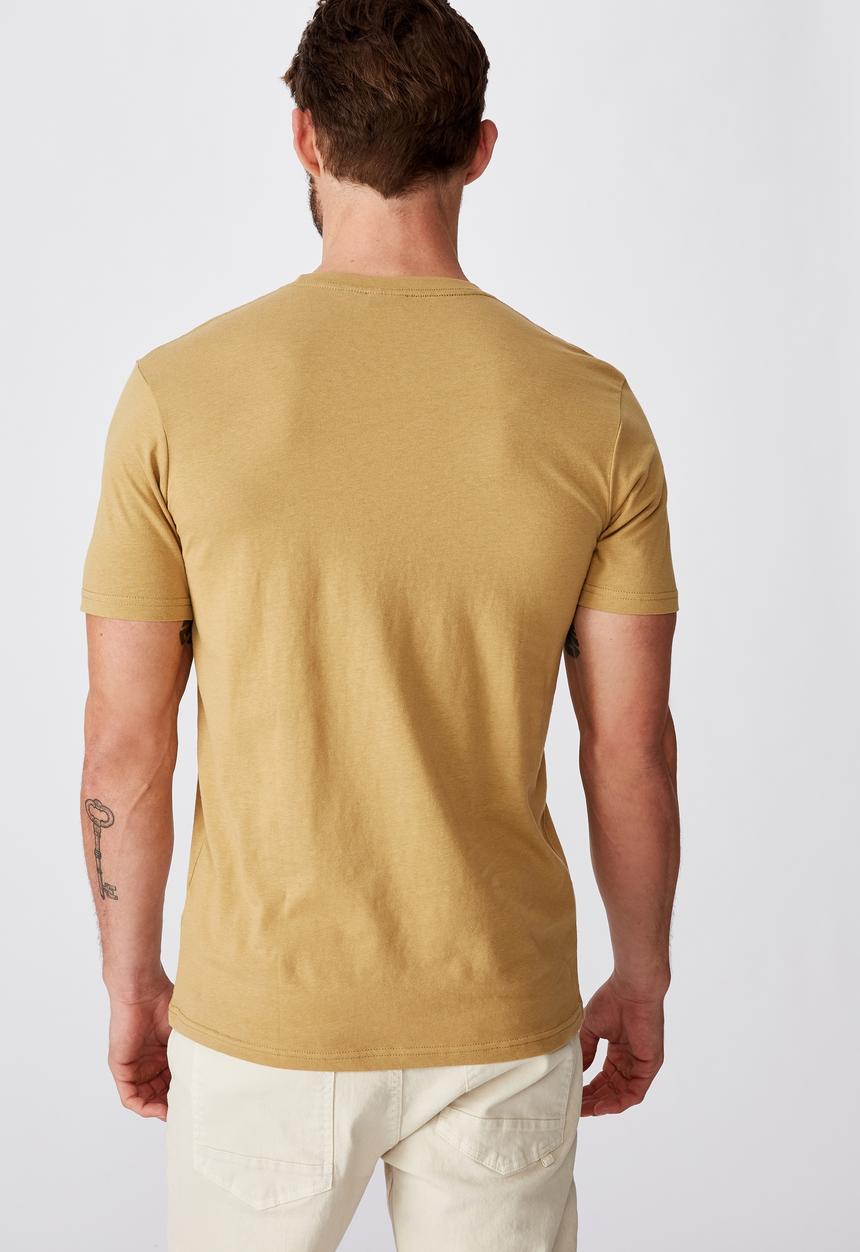 Cotton On - Tbar text short sleeve tee - beige