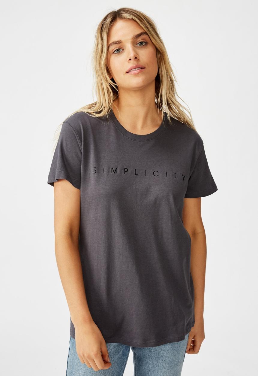 Cotton On - Classic arts T-shirt simplicity - grey