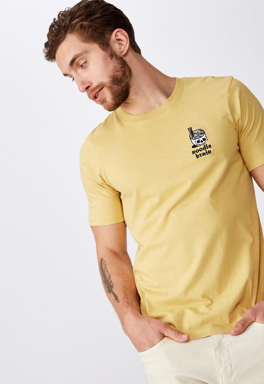 Cotton On - Tbar art short sleeve tee - yellow
