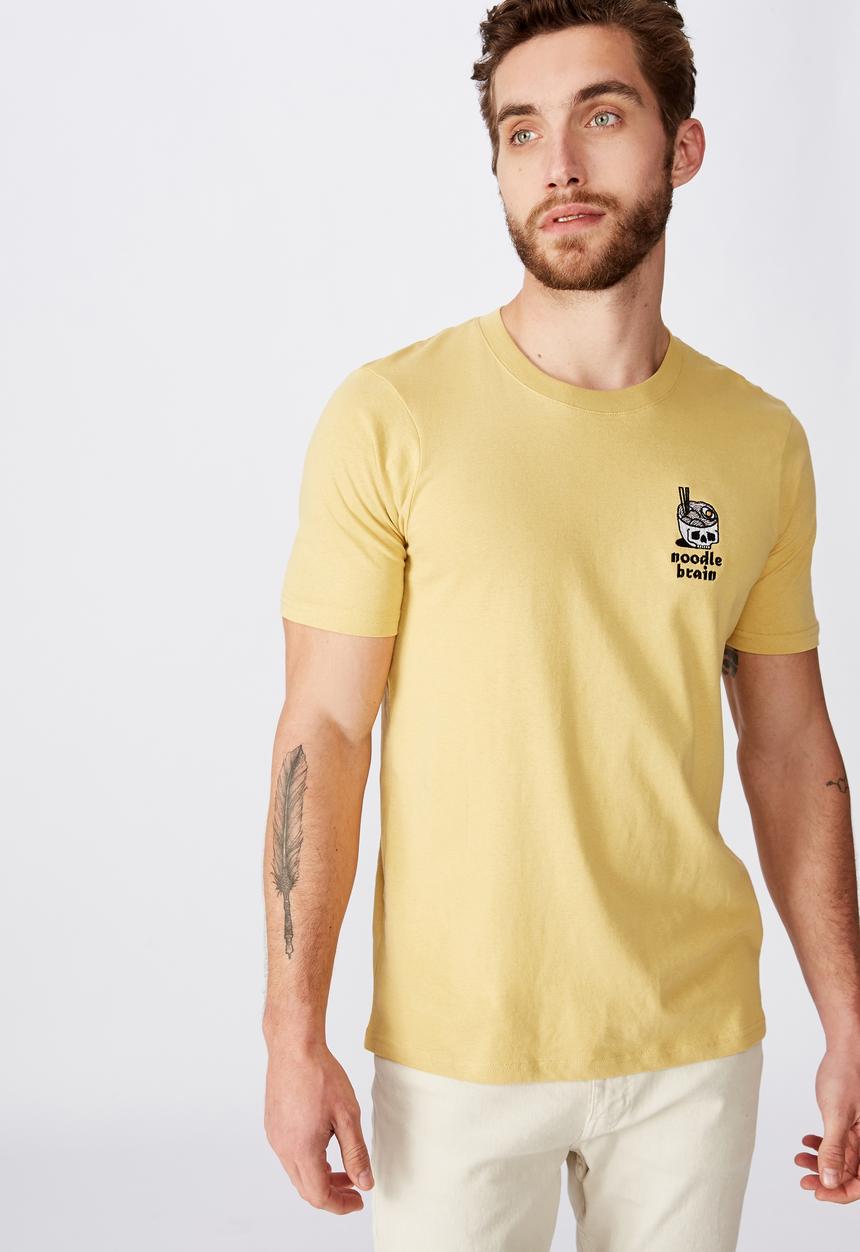 Cotton On - Tbar art short sleeve tee - yellow