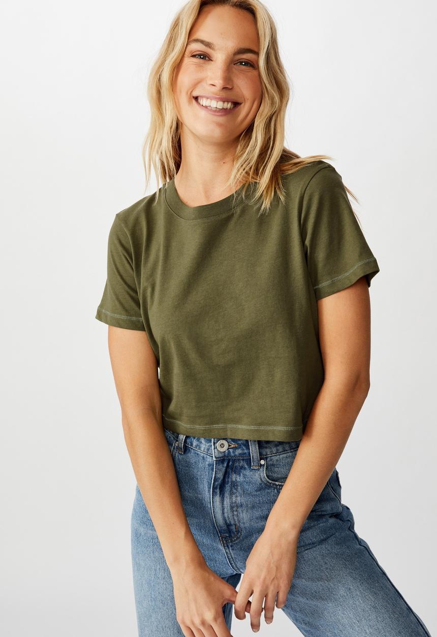 Cotton On - The one baby tee - khaki
