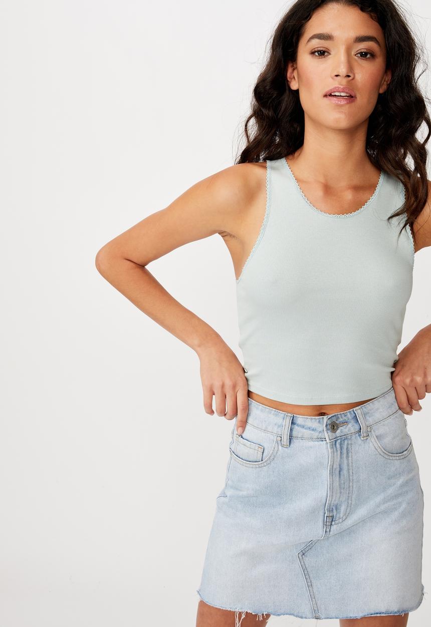 Cotton On - The sweetheart tank top - blue