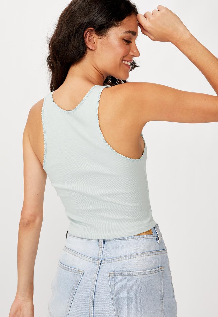 Cotton On - The sweetheart tank top - blue