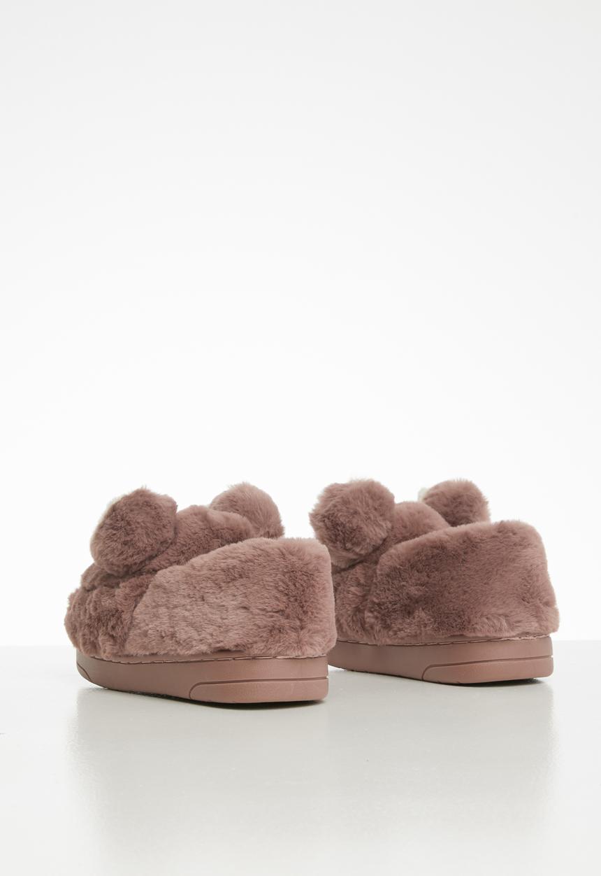 Pop Candy - Bear slipper - dirty pink 
