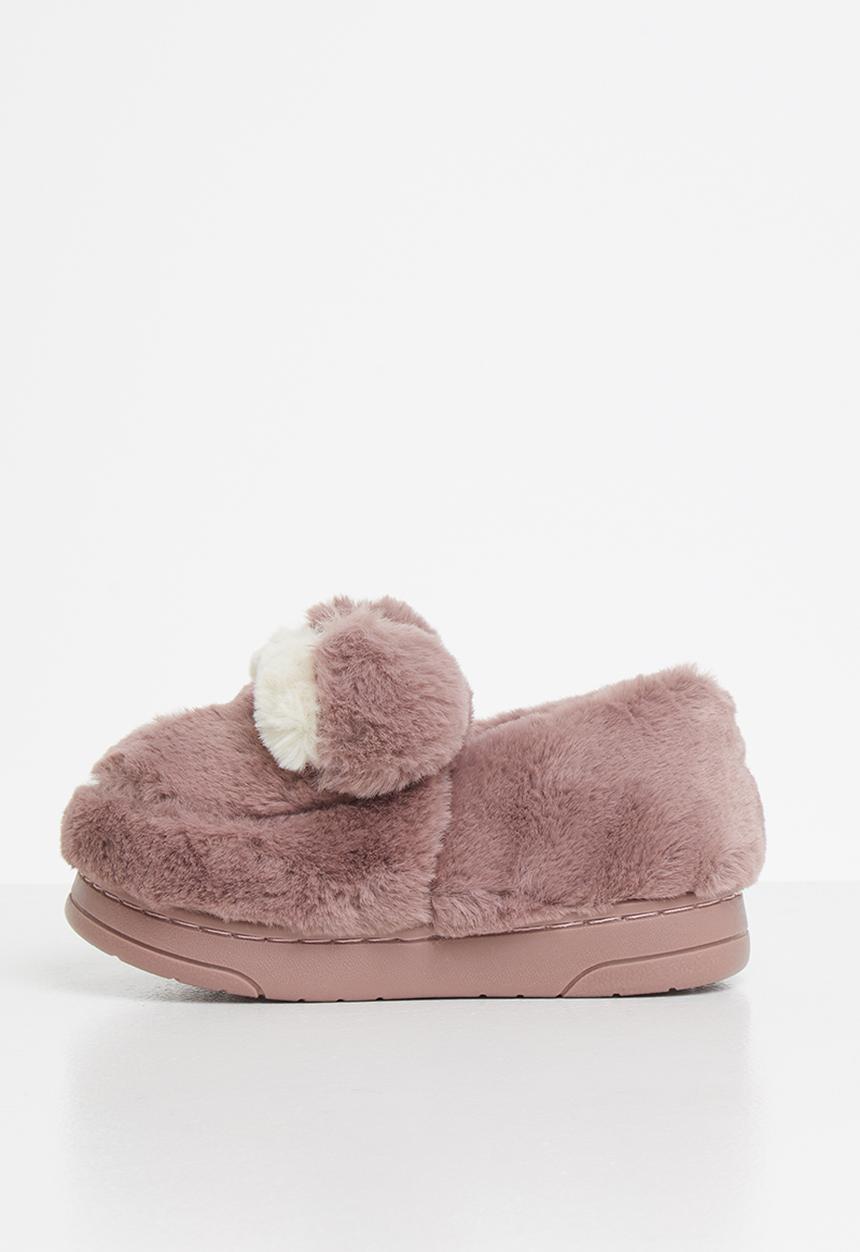 Pop Candy - Bear slipper - dirty pink 