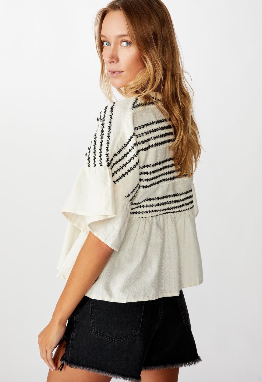 Cotton On - Embellished summer jacket - black & neutral