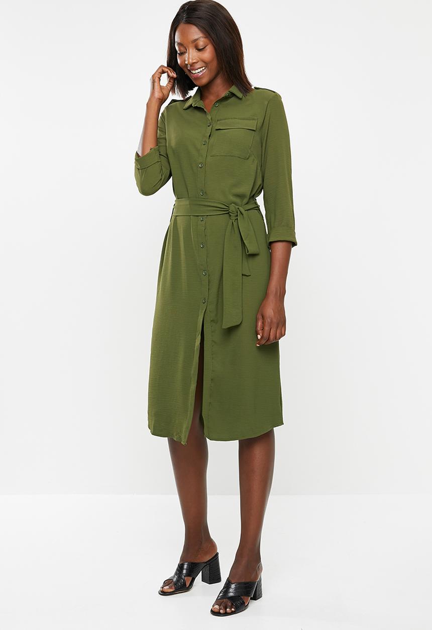 edit - Utility shirt dress - khaki