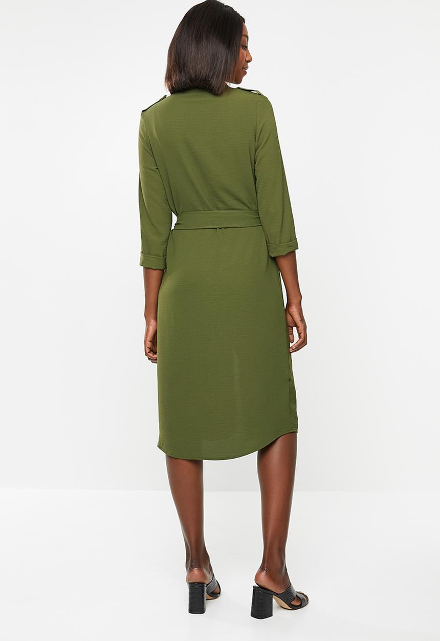 edit - Utility shirt dress - khaki