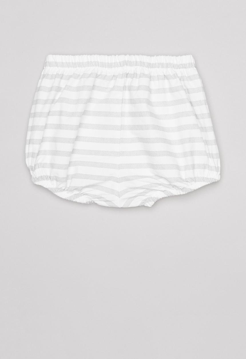 Sticky Fudge - Stripe basic diaper cover - grey & white