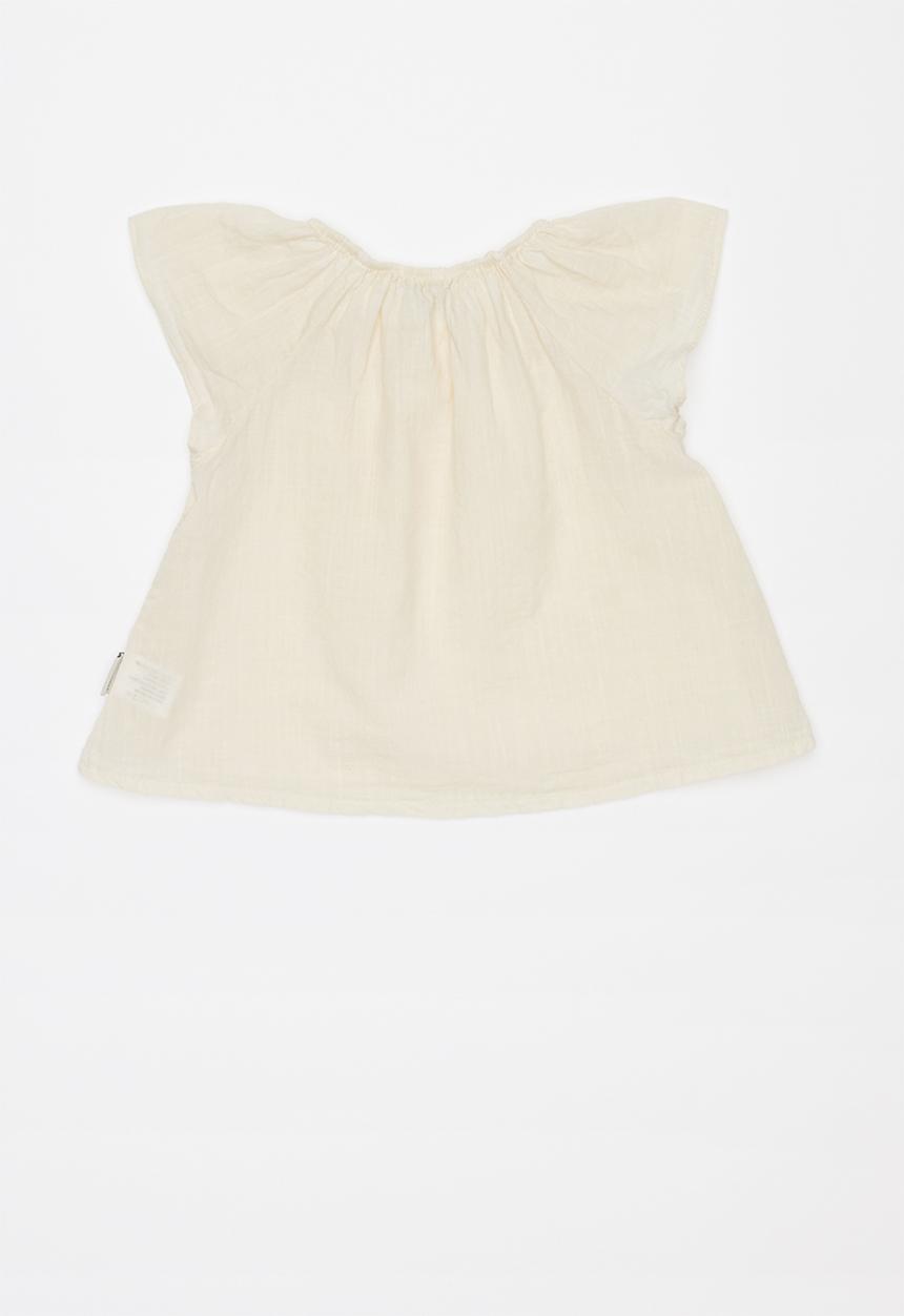 Sticky Fudge - Angora cap sleeve blouse - beige