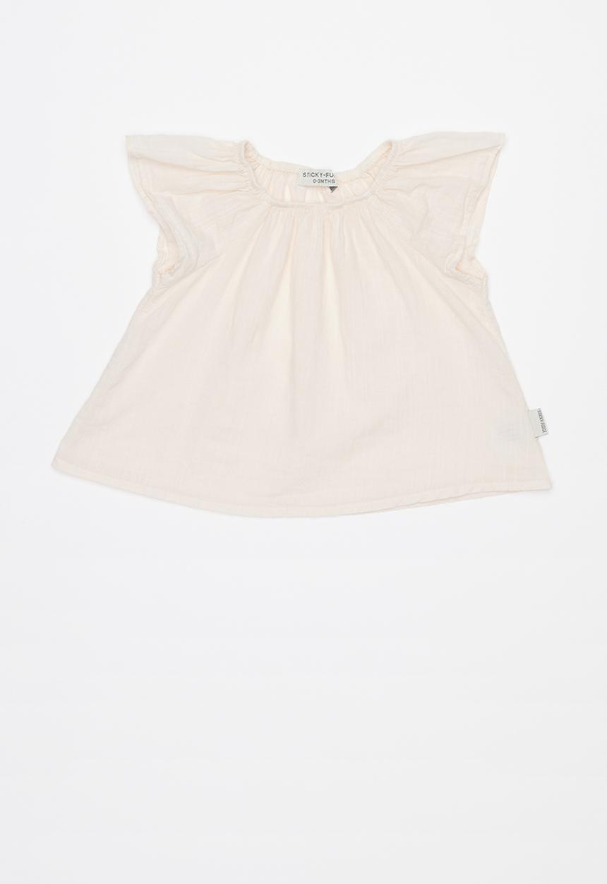 Sticky Fudge - Bella cap sleeve blouse - peach