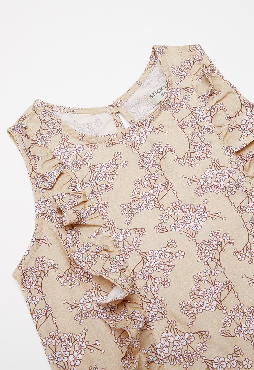 Sticky Fudge - Lilly frill romper - multi 