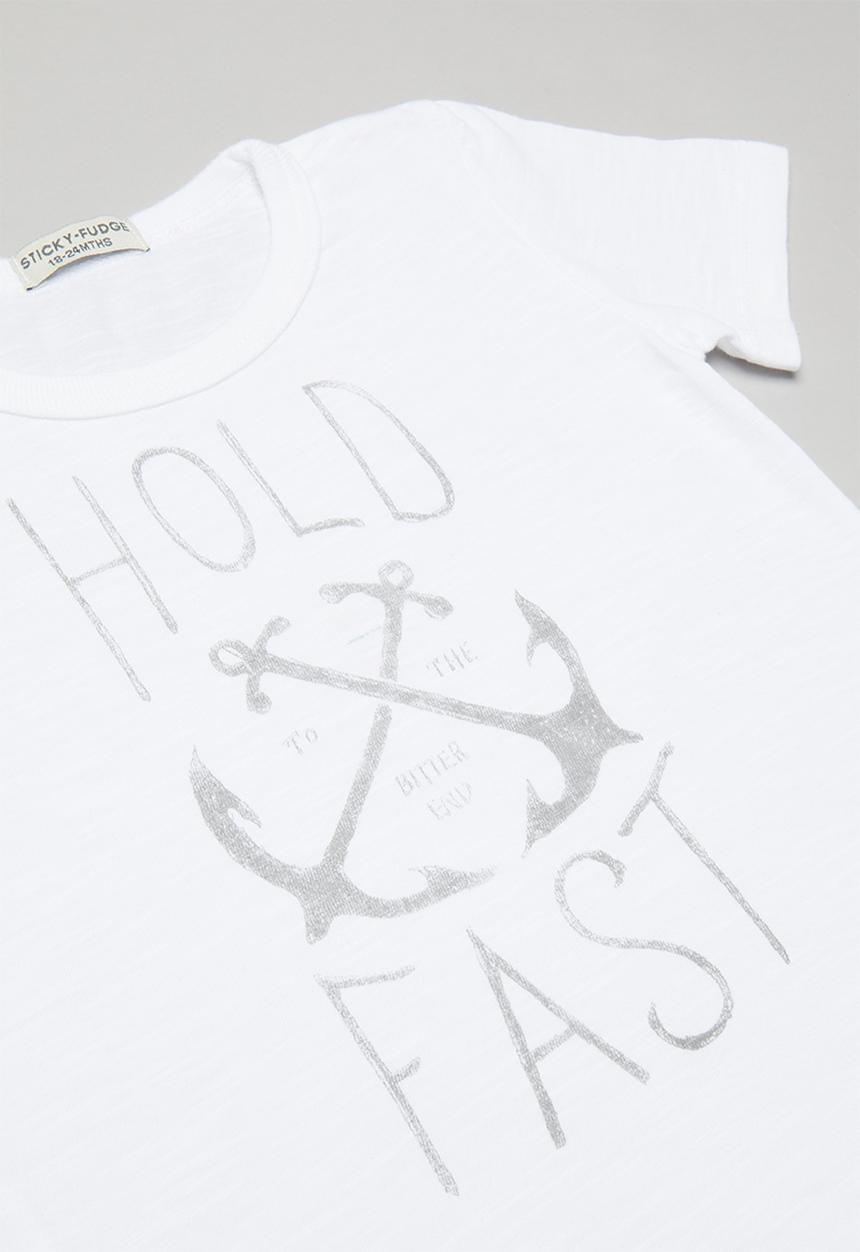 Sticky Fudge - Hold fast basic T-shirt - white