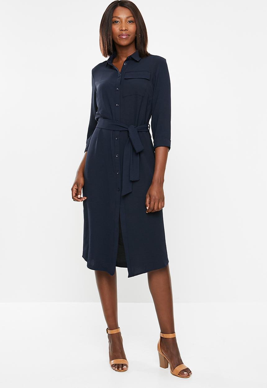 edit - Utility shirt dress - navy