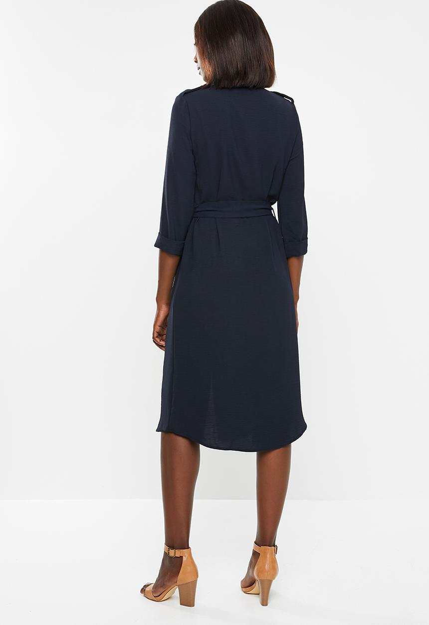 edit - Utility shirt dress - navy