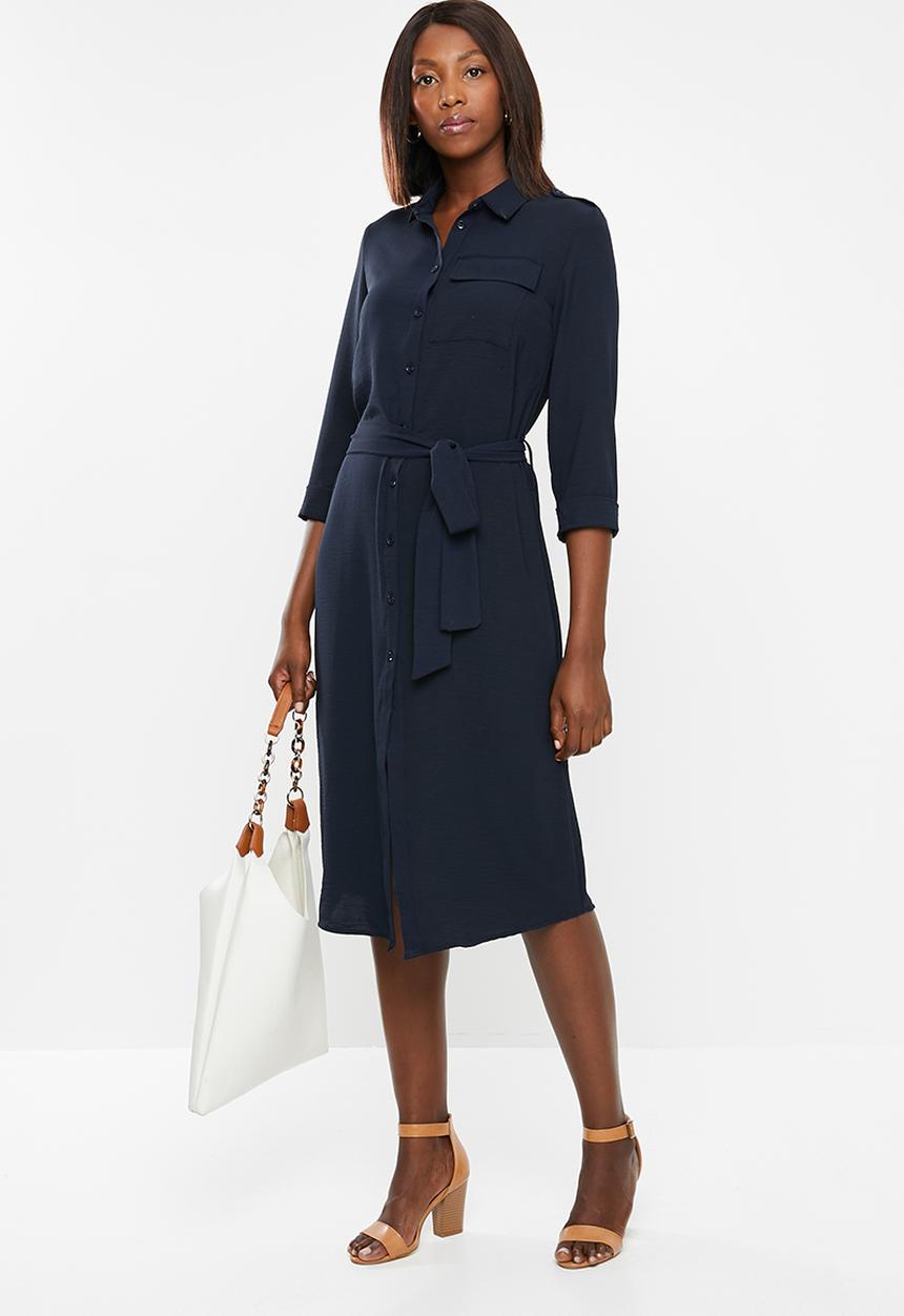 edit - Utility shirt dress - navy
