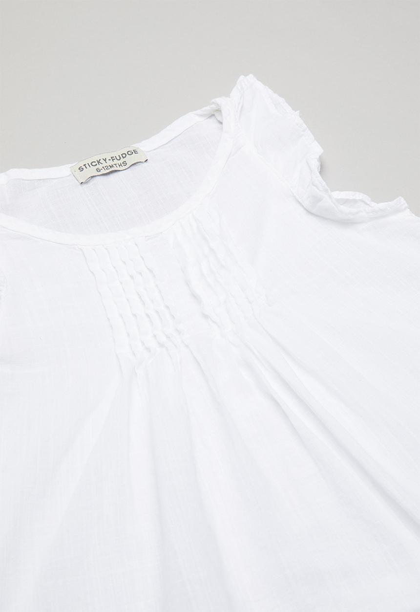 Sticky Fudge - Pintuck blouse - white