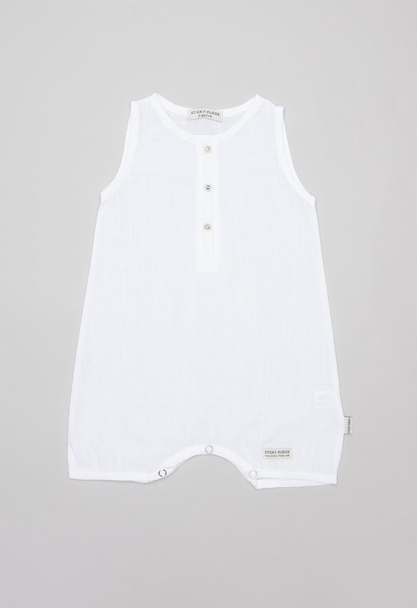 Sticky Fudge - Sleeveless romper - white