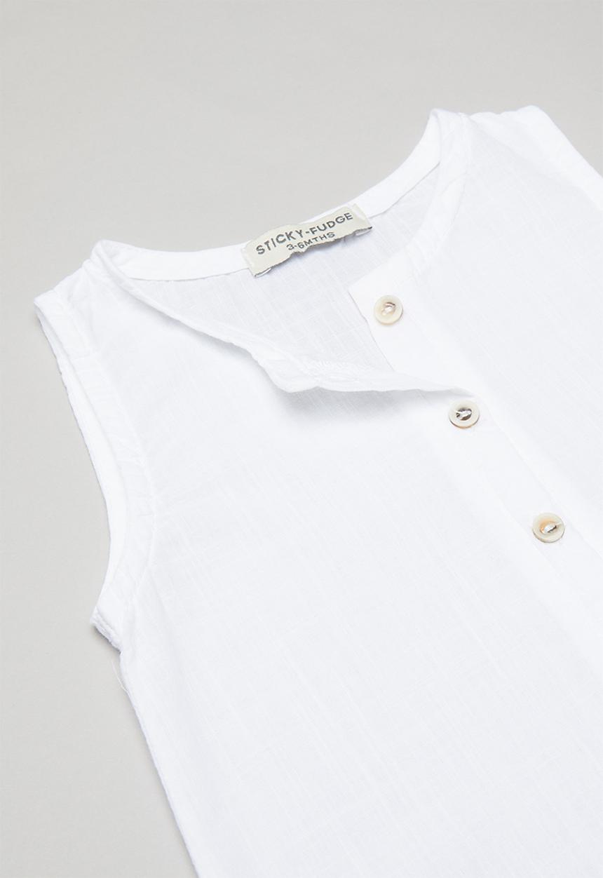 Sticky Fudge - Sleeveless romper - white