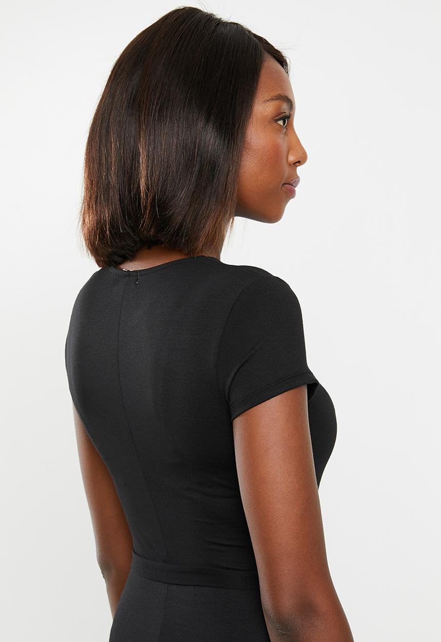 edit - Midi bodycon - black