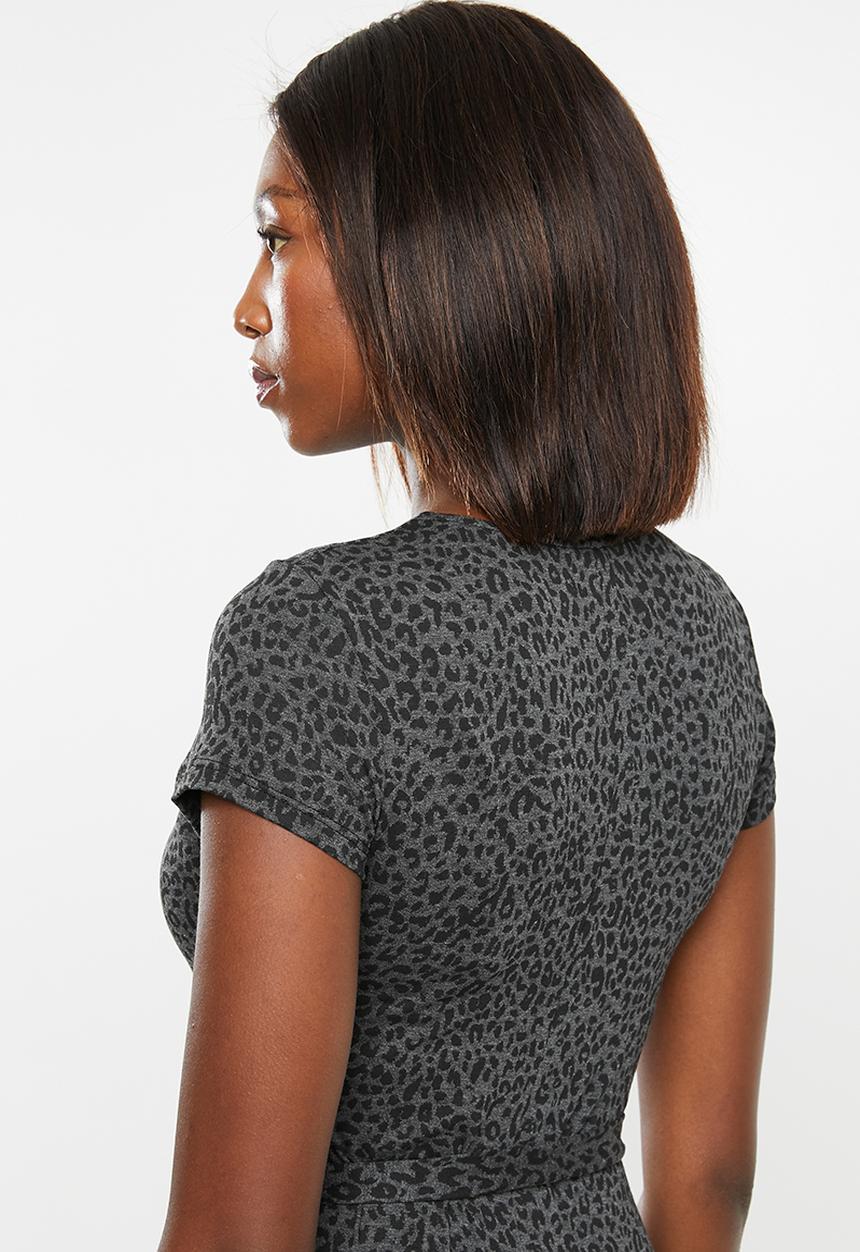 edit - Midi bodycon - black & grey