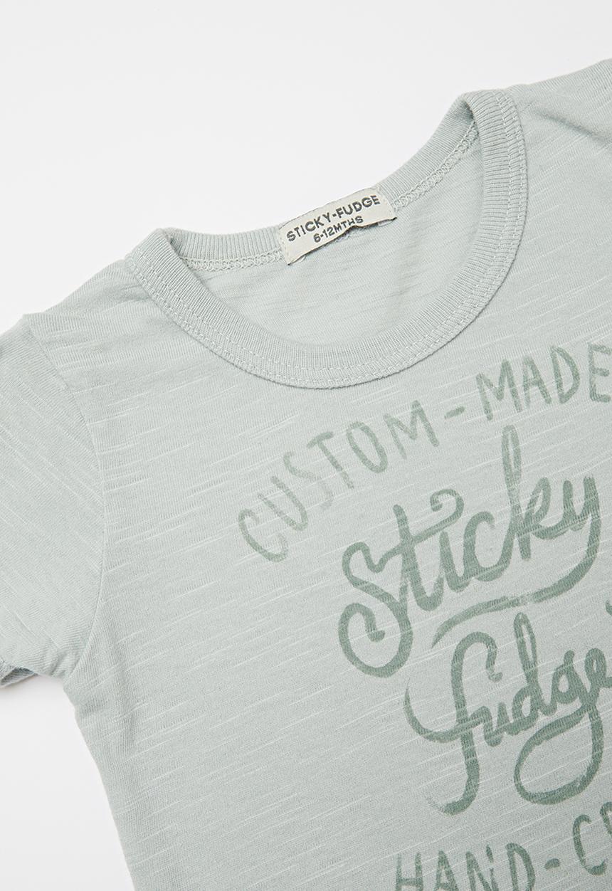 Sticky Fudge - Custom made basic T-shirt - blue
