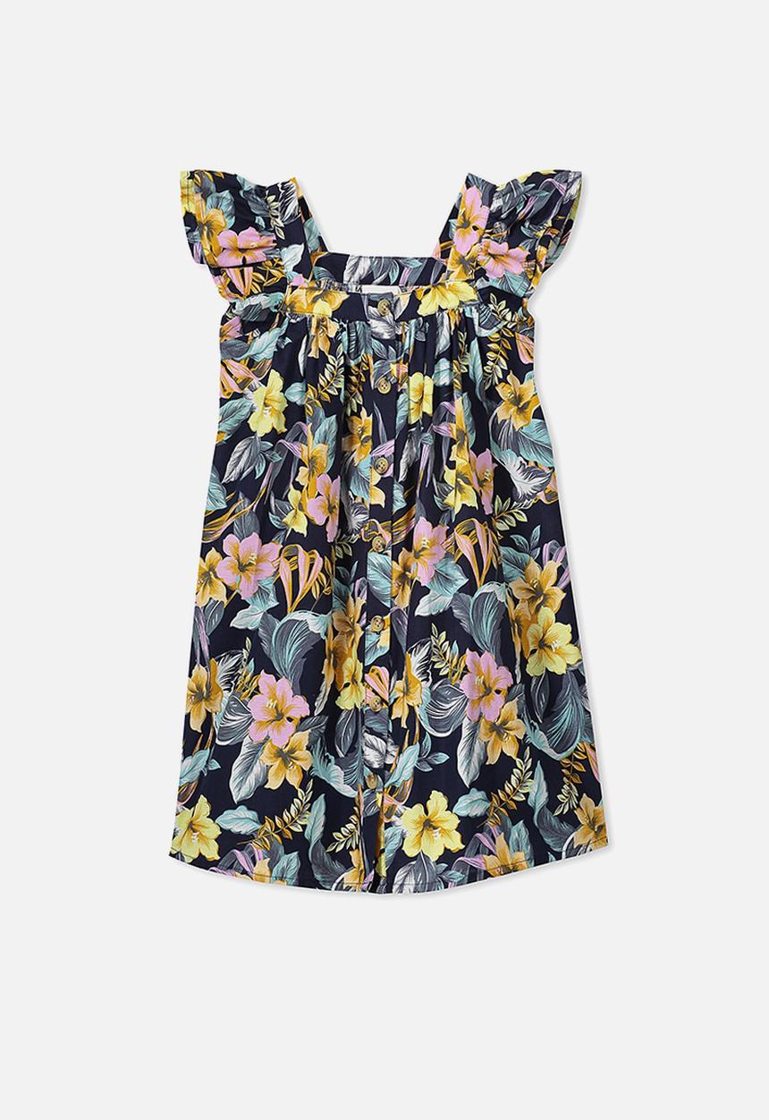 Cotton On - Polly placket dress - tropical floral