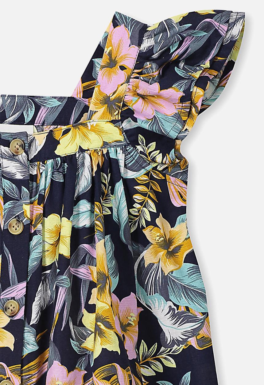 Cotton On - Polly placket dress - tropical floral