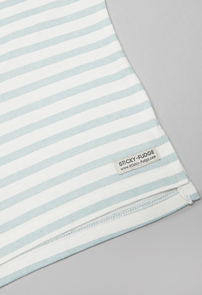 Sticky Fudge - Stripe long sleeve top - blue & white 