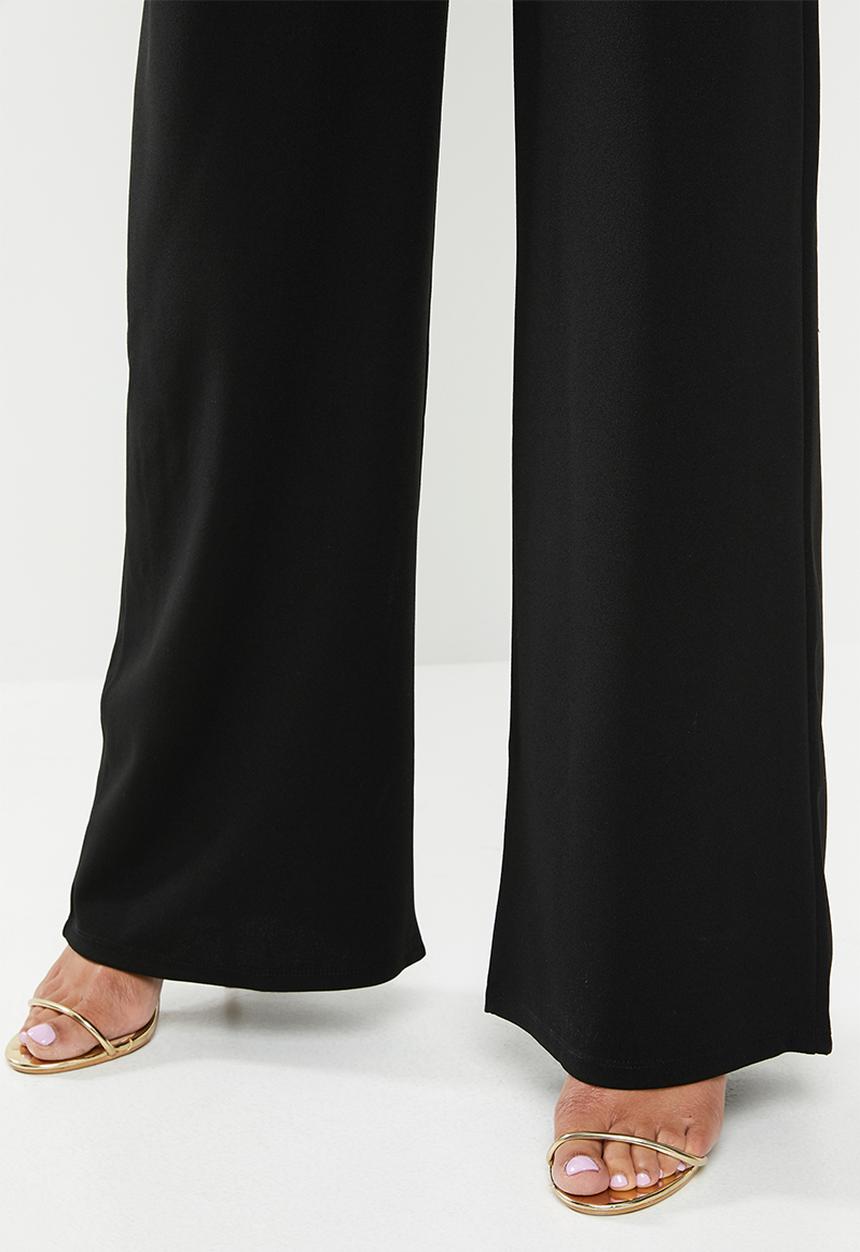 Missguided - Bandeau diamante buckle jumpsuit - black