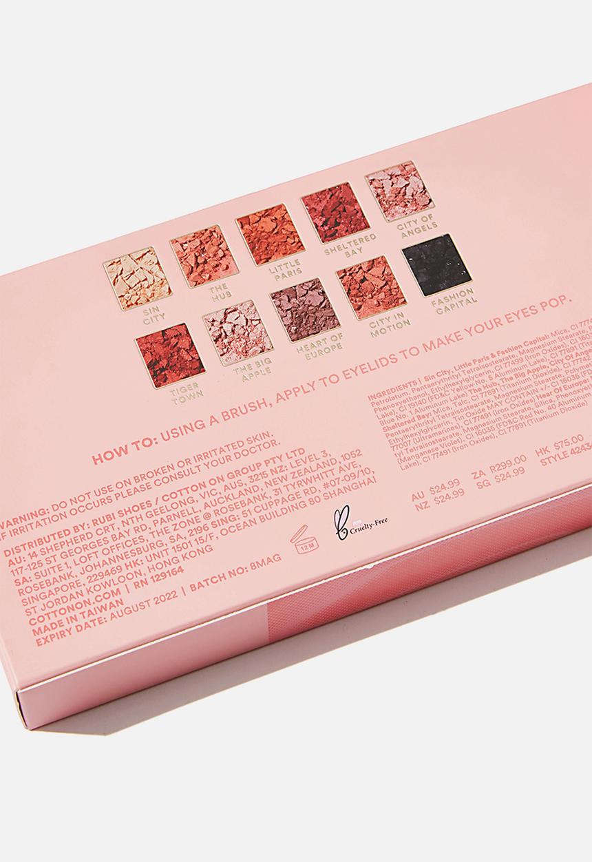 Cotton On - Rubi eyeshadow palette - 10 colour - electric nights