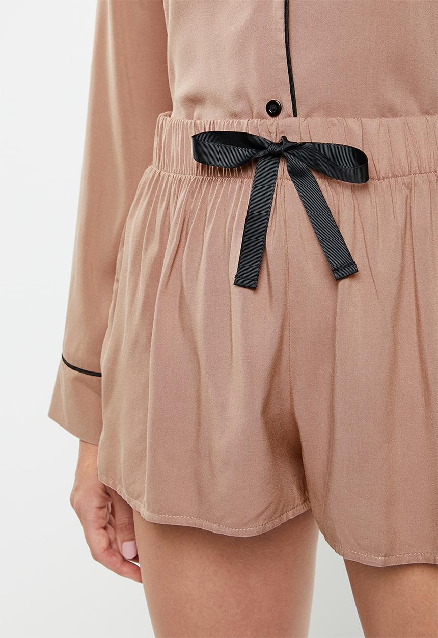 Superbalist - Sleep shirt & shorts set - neutral