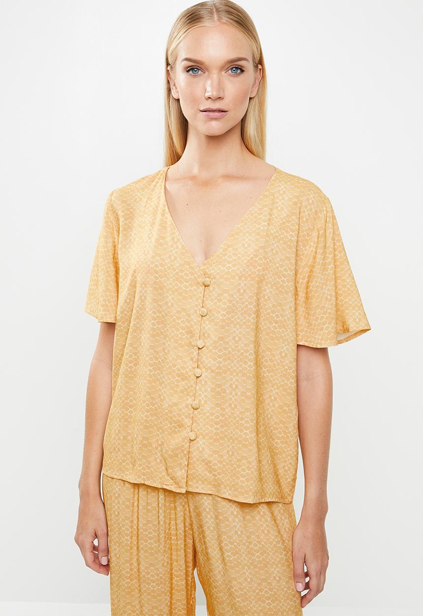 Superbalist - Sleep shirt & pants set - yellow