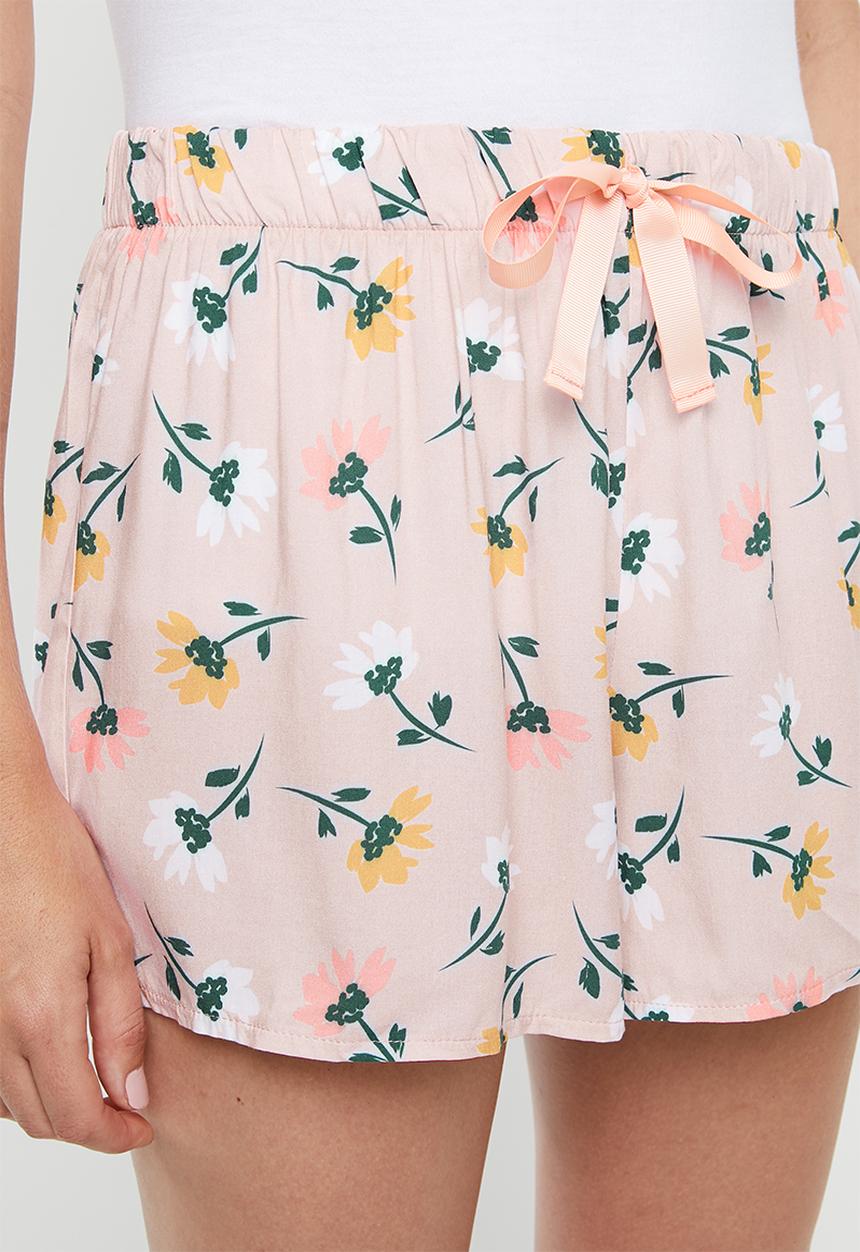 Superbalist - Sleep tee & shorts set - pink & white