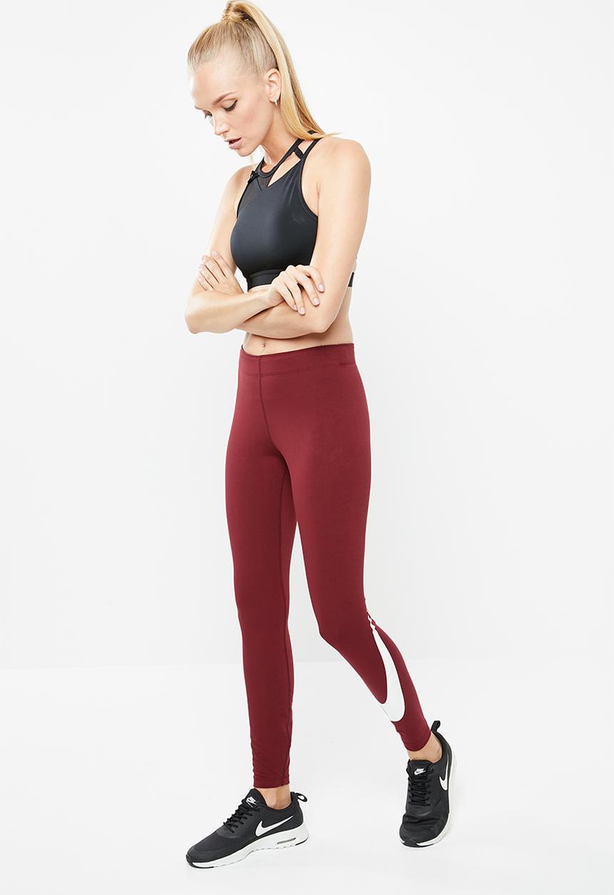Nike - Nike sportswear legasee legging swoosh - red & white