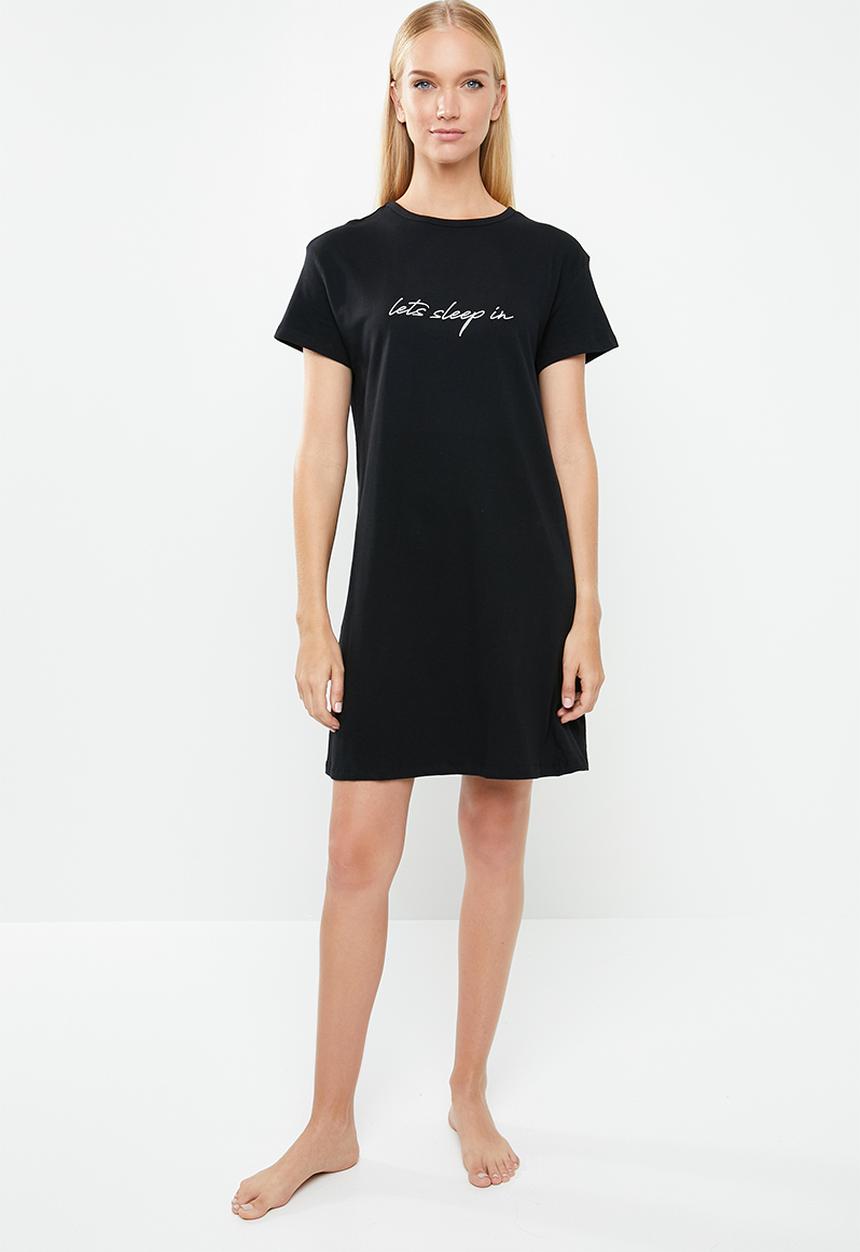 Superbalist - Sleep tee dress - black 
