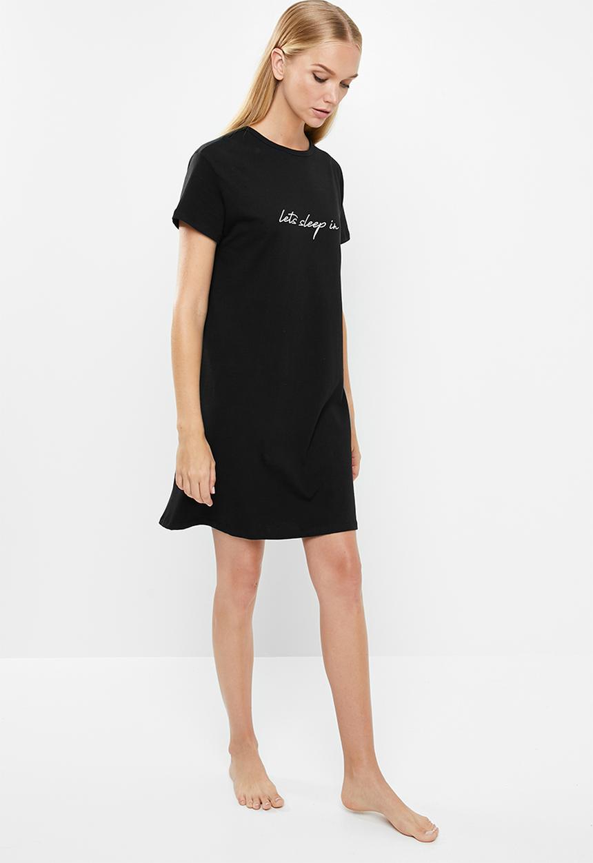 Superbalist - Sleep tee dress - black 