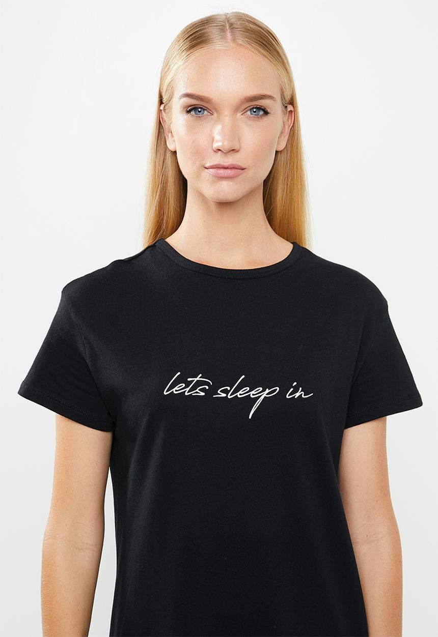 Superbalist - Sleep tee dress - black 