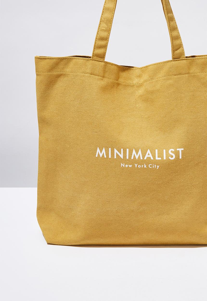 Rubi - Minimalist washed tote - mustard
