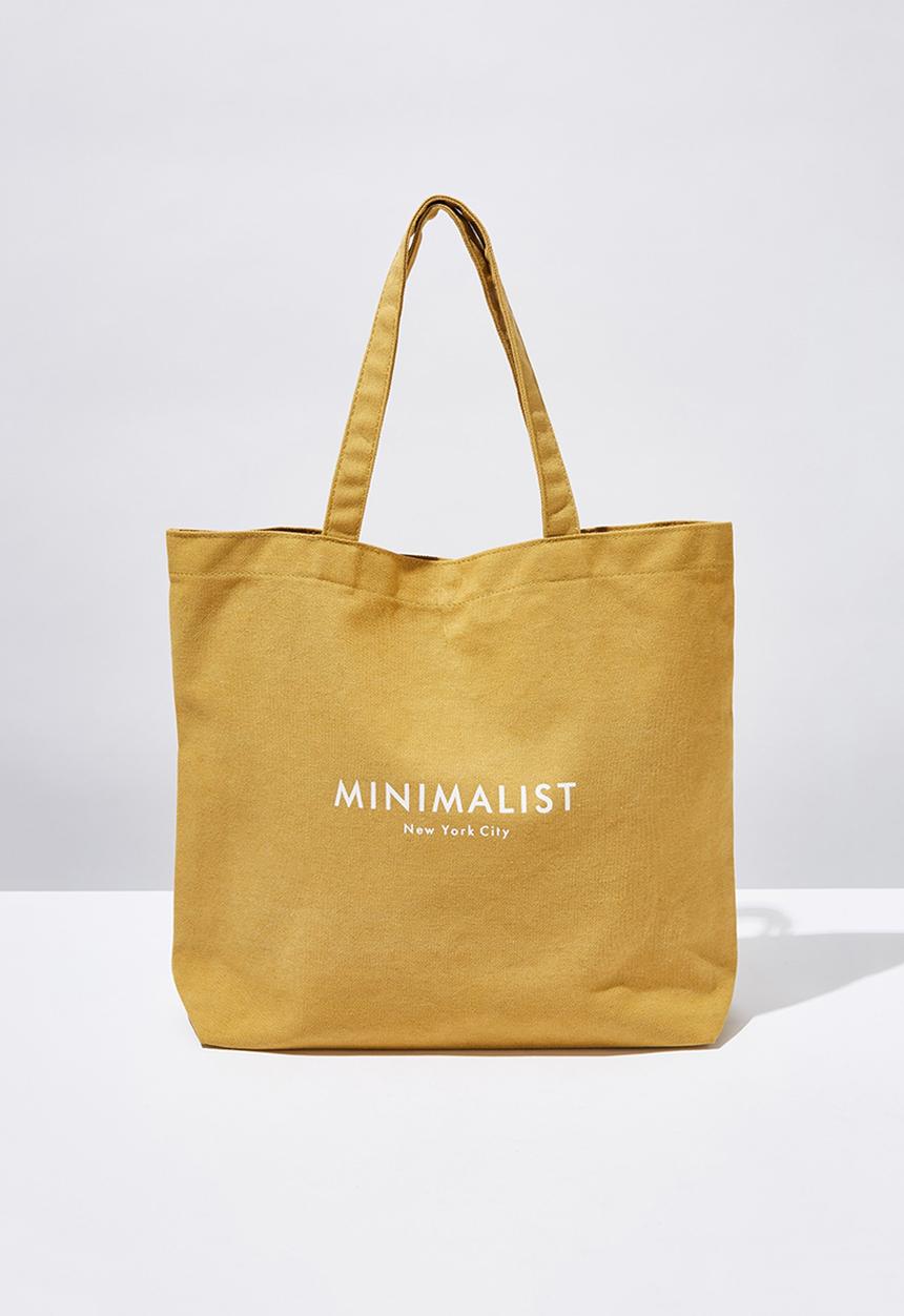 Rubi - Minimalist washed tote - mustard