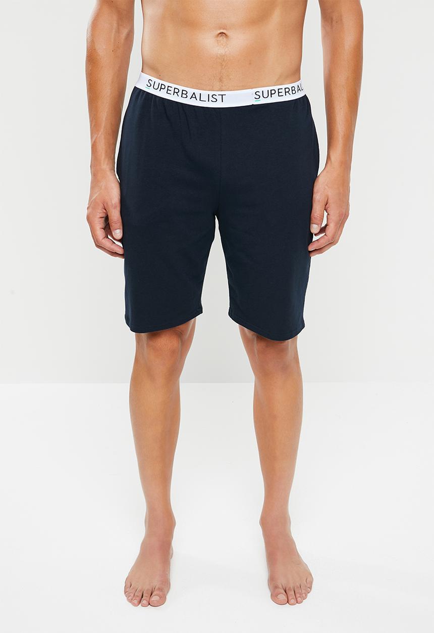 Superbalist - Knit slim fit lounge shorts - navy
