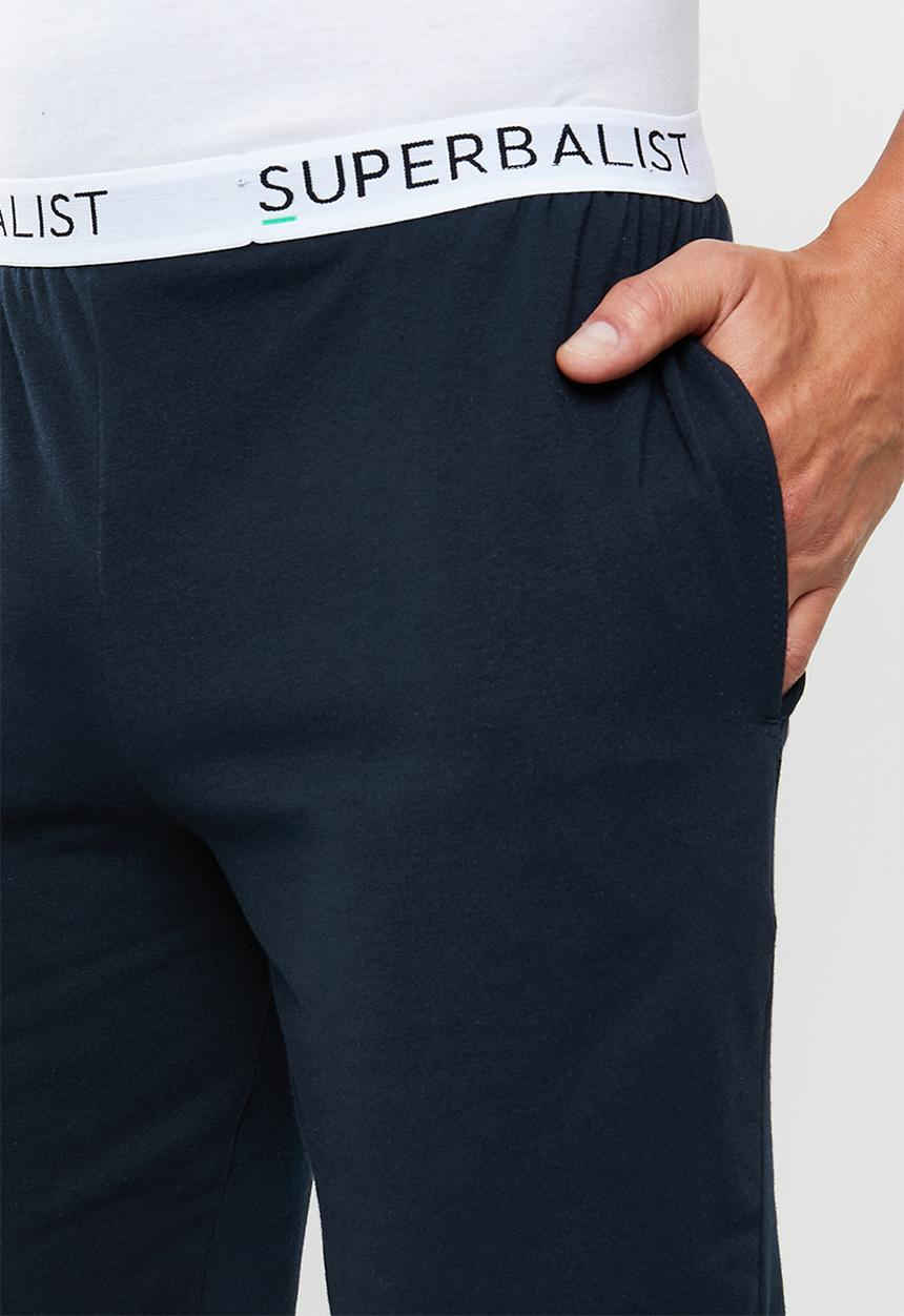 Superbalist - Knit slim fit lounge shorts - navy