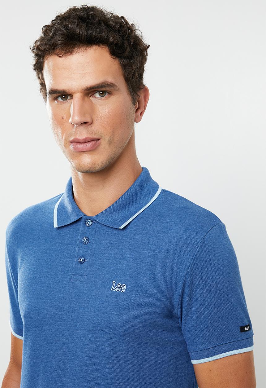 Lee  - Icon melange polo - blue