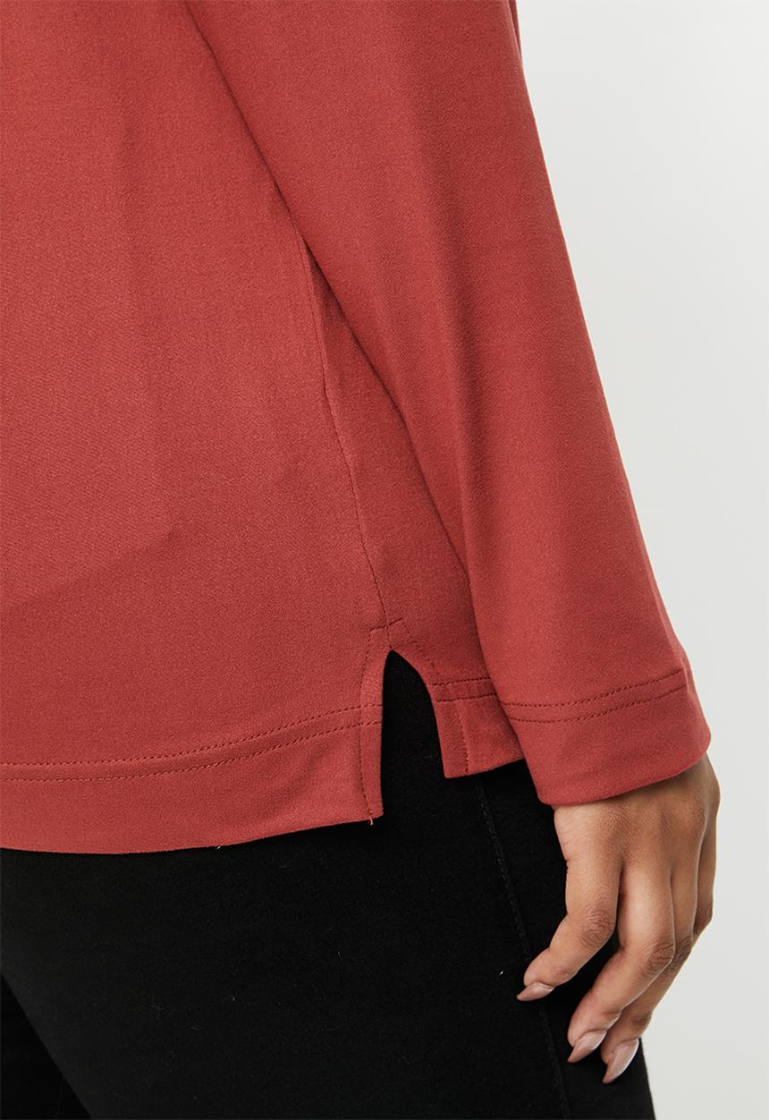 edit Plus - Crew neck long sleeve tee - rust