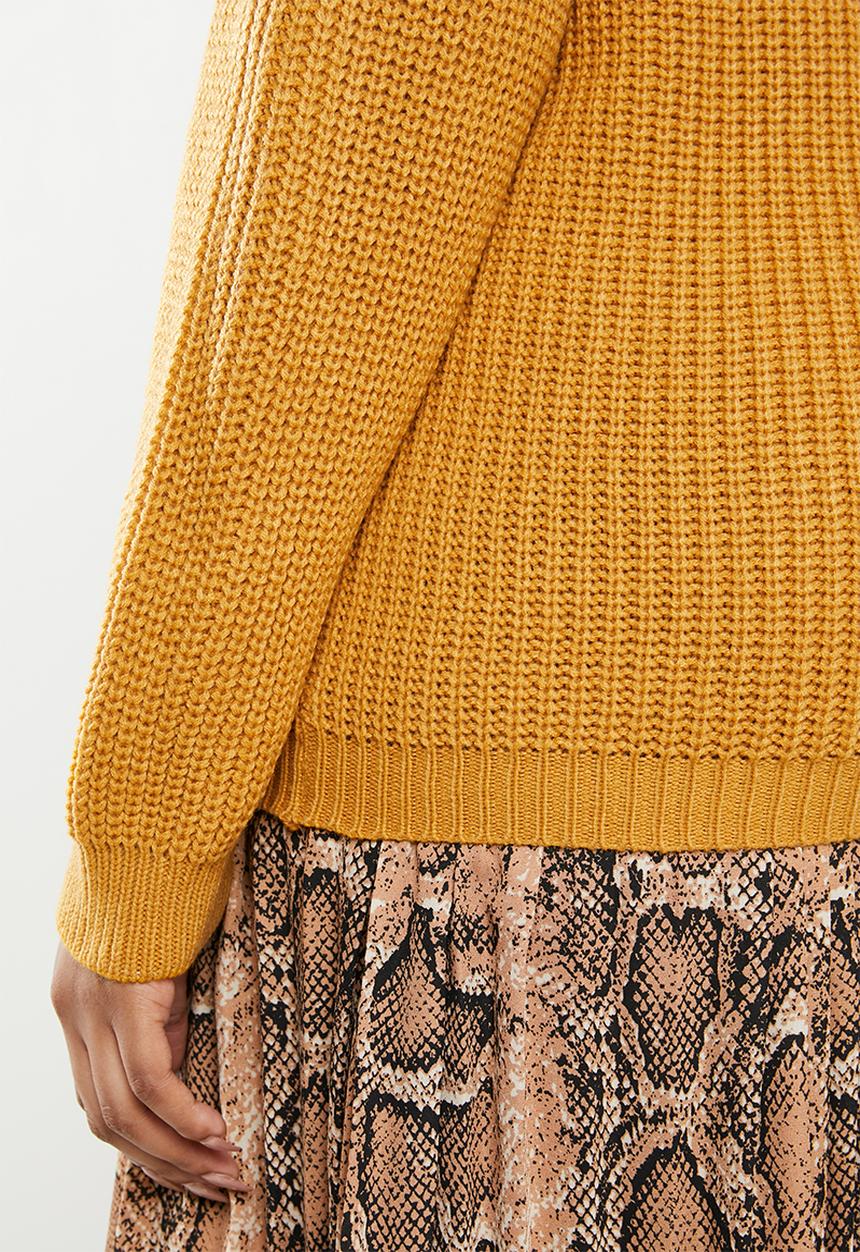 edit Plus - Stitch detail crew - yellow